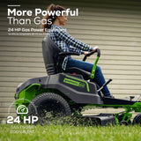 60V 42” Electric CrossoverZ Zero Turn Mower with (6) 8 Ah Batteries and (3) Dual Port Turbo Chargers 7409302